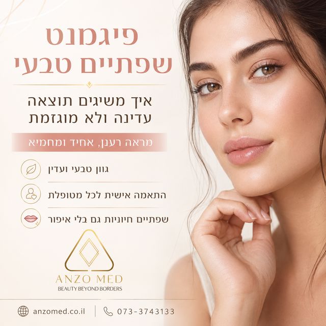 אם אתן מחפשות פיגמנט שפתיים טבעי, המטרה לא צריכה להיות שינוי גדול. המטרה צריכה להיות שפתיים שנראות חיות יותר, אחידות יותר ומחמיאות יותר. טיפול טוב יודע לתת בדיוק את זה.